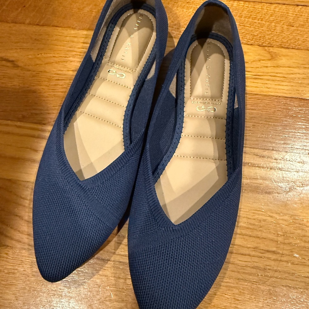 Kelly & Katie Blue Flats Minimalist Slip-On Loafers